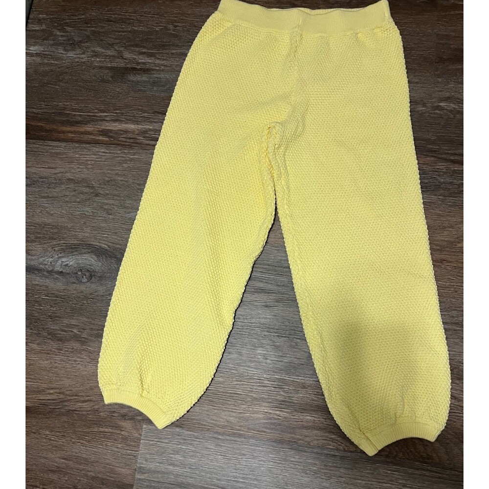 NWT FREE PEOPLE Hailee Waffle Stitch Cardigan & Pants In Yellow Tansy Sz Sm - Picture 14 of 16